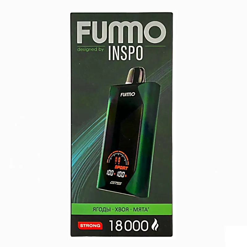 Электронная сигарета FUMMO GTS 18000 - Ягоды Хвоя Мята-0